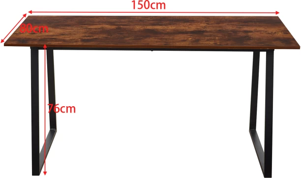 Artisan Furniture Warehouse Work Desk Computer Workstation 150cm Dining Table Office Home Writing Study Multipurpose Table – Berlin Rustic - Image 5