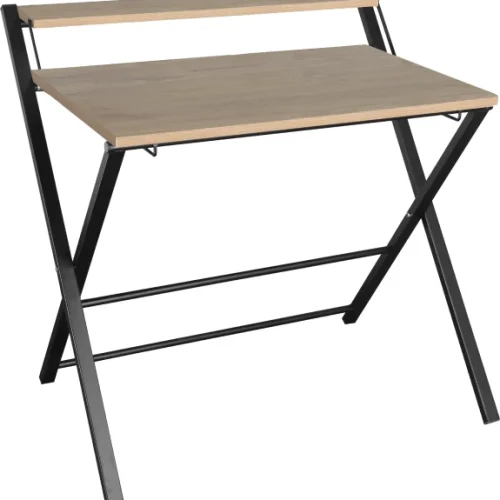Everfurn Elf Folding Desk Office Table – Light Oak