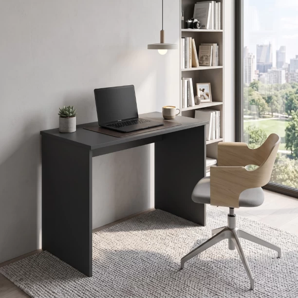 Decorum & Co Student Desk 900 Study Table – Charcoal Grey - Image 4