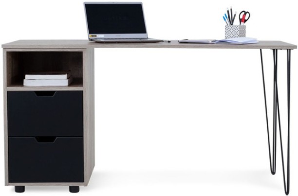 Khalil Mania Morocco Desk Study Table – Dark Wood, Black - Image 7