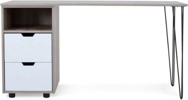 Khalil Mania Morocco Desk Study Table – Light Wood, White