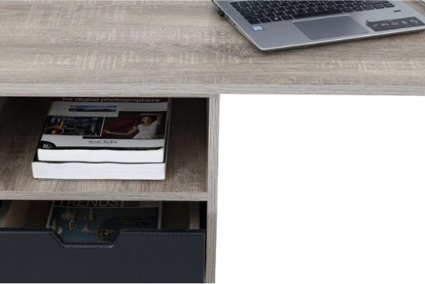 Khalil Mania Morocco Desk Study Table – Dark Wood, Black - Image 6