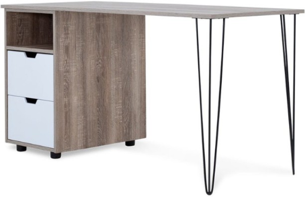 Khalil Mania Morocco Desk Study Table – Light Wood, White - Image 5