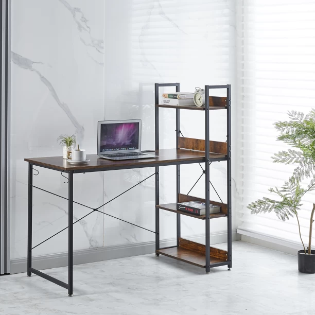 Artisan Furniture Warehouse Work Desk Computer Table Office Desk Workstation Multipurpose Table – Berlin Rustic - Image 2
