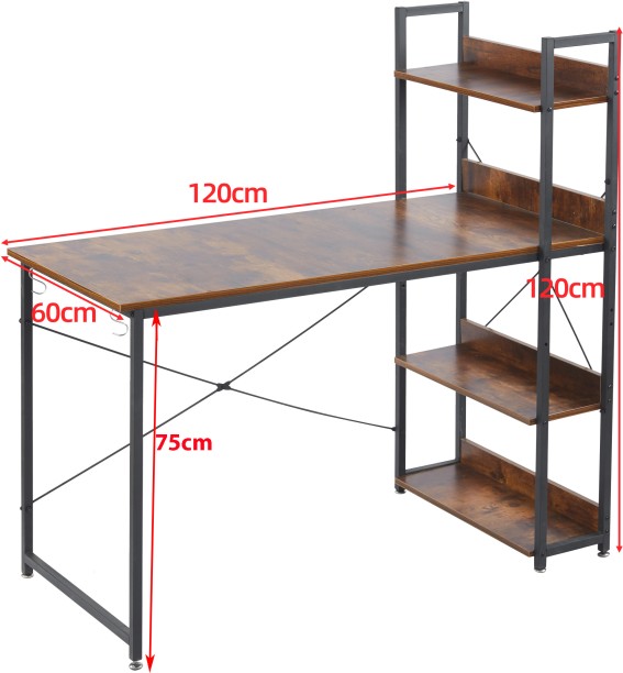 Artisan Furniture Warehouse Work Desk Computer Table Office Desk Workstation Multipurpose Table – Berlin Rustic - Image 6