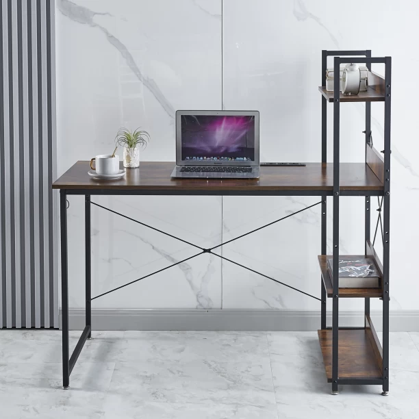 Artisan Furniture Warehouse Work Desk Computer Table Office Desk Workstation Multipurpose Table – Berlin Rustic - Image 3