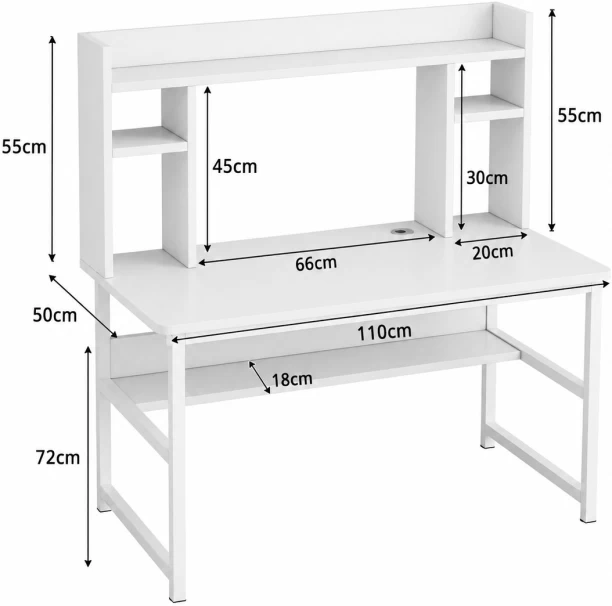 BREBLO yn054 Study Table – white - Image 4