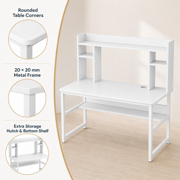 BREBLO yn054 Study Table – white - Image 7