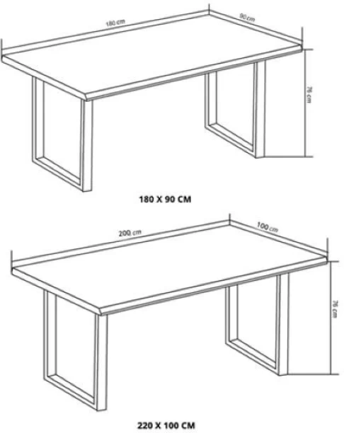 VIVIDITTO DF03013 Keya 8 Seater Multipurpose Table – DARK, Chair Included - Image 4