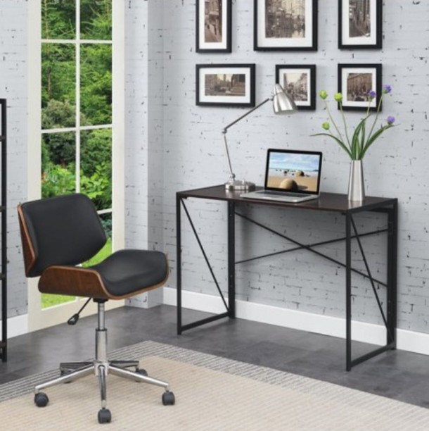 VIVIDITTO Harper Folding Desk Office Table – Black - Image 2