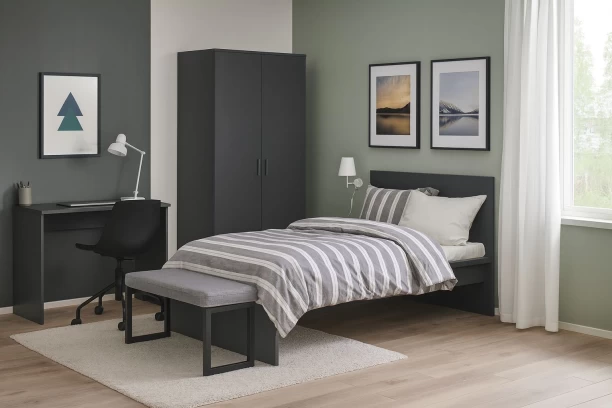 Decorum & Co Student Desk 900 Study Table – Charcoal Grey - Image 3