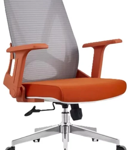 NOVOGRACZ Office PANAMA Mesh Chair - Modern Executive Chair - CORAL ORANGE Office Executive Chair – GREY,ORANGE