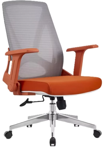 NOVOGRACZ Office PANAMA Mesh Chair - Modern Executive Chair - CORAL ORANGE Office Executive Chair – GREY,ORANGE