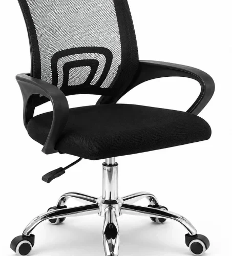 no brand 1 Office Adjustable Arm Chair – Black