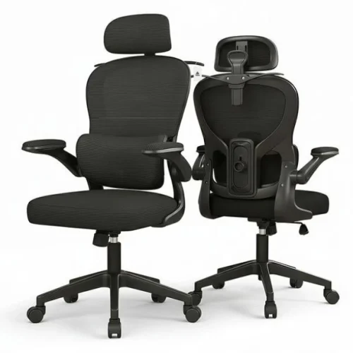 Topika Ergonomic Office Chair Gaming Chair With Adjustable Headrest &Lumbar Office Adjustable Arm Chair – Black