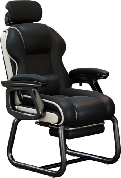 Generic FU9056 Ergonomic Home Office Reclining Chair With Foot & Armrest Office Executive Chair – Black