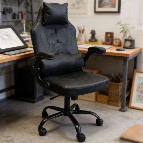 Golden Star Africa Gaming Chair Office High Back Chair Ergonomic Desk Chair Reclining Chair High Back Chair – Black