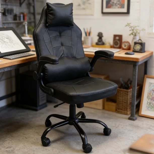 Golden Star Africa Gaming Chair Office High Back Chair Ergonomic Desk Chair Reclining Chair High Back Chair – Black