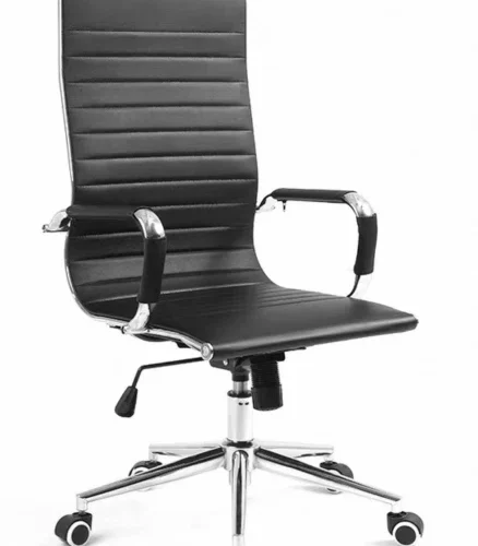 Ideal Home SA PU_A004 Office Adjustable Arm Chair – BLACK