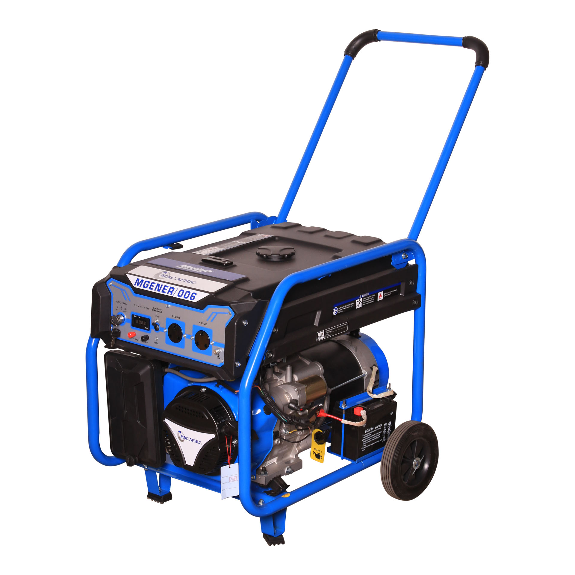 MAC AFRIC 7.5 kVA (6.2 KW) Standby Petrol Generator (with T.F.V meter) - Image 2