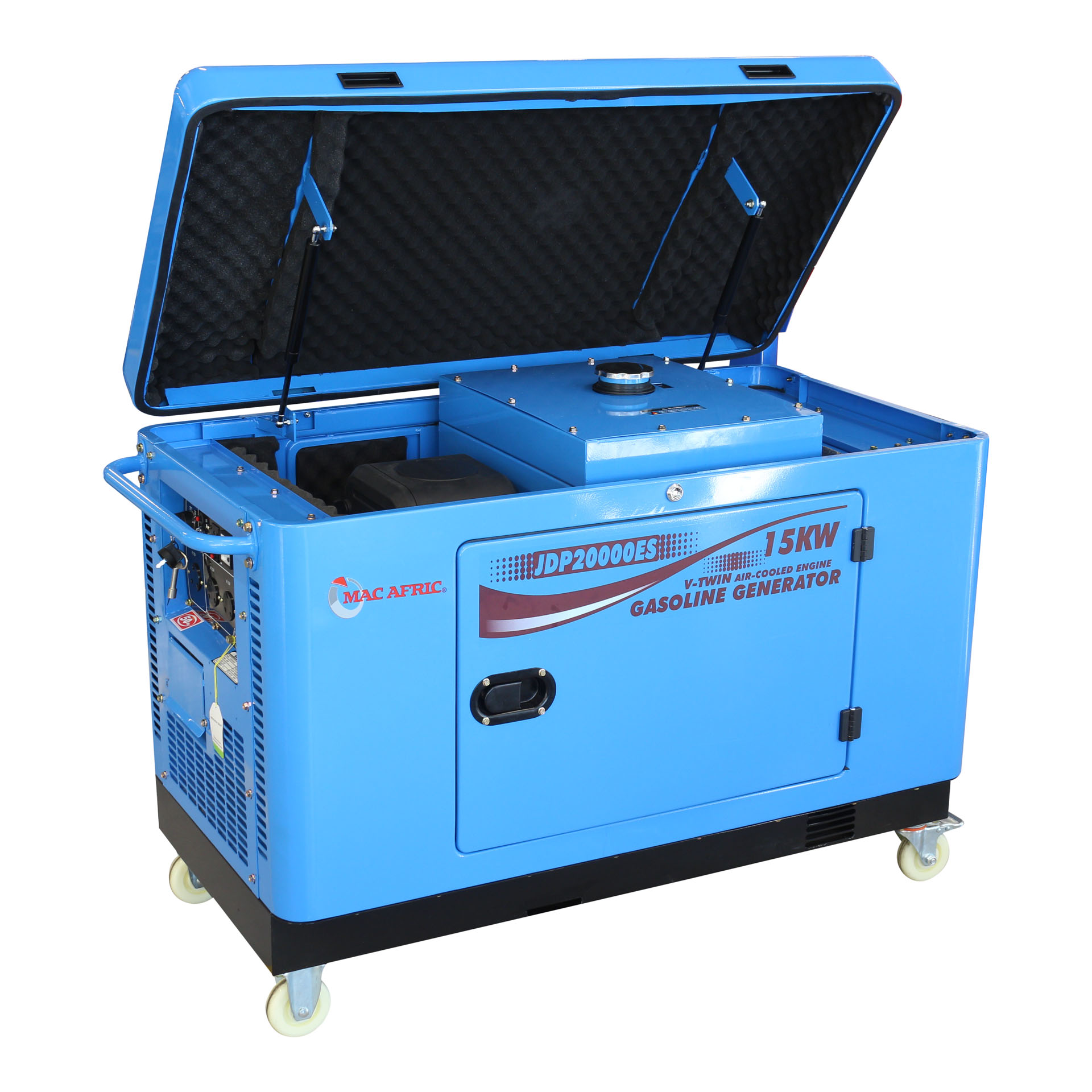 MAC AFRIC 15 kVA (15 KW) Standby Petrol Generator - Enclosed Type (230V)