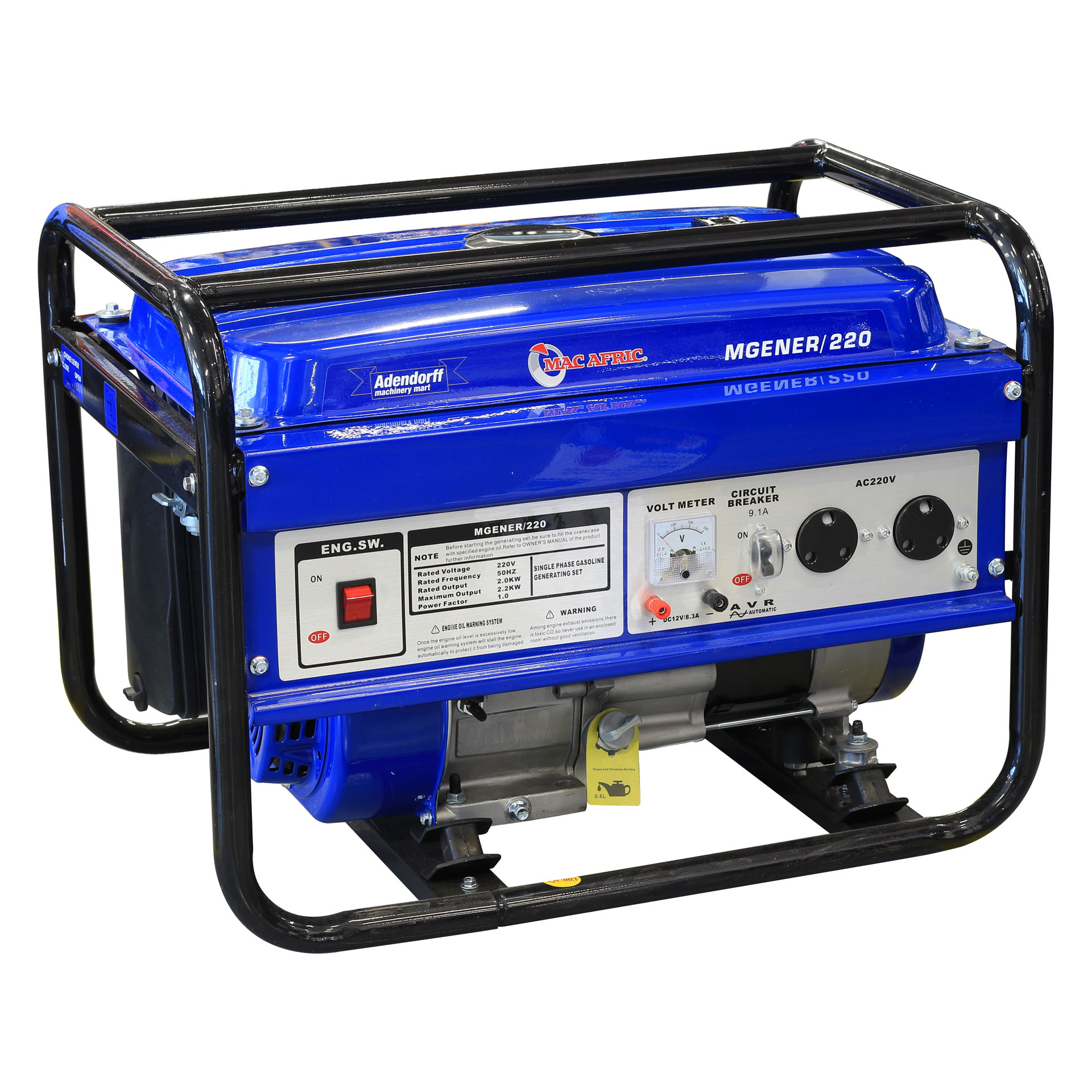 MAC AFRIC 2.8 kVA (2 KW) Standby Petrol Generator