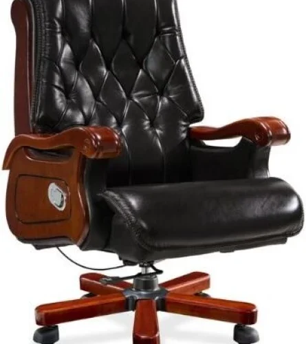 Genuine Leather Office Chair G-F 1022 Office Executive Chair – Brown
