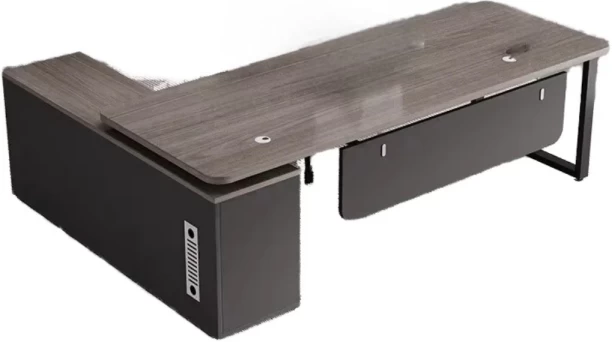 Non Brand 981 Office Table – Grey Wood