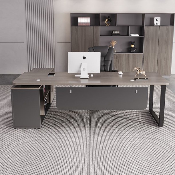Non Brand 981 Office Table – Grey Wood - Image 3