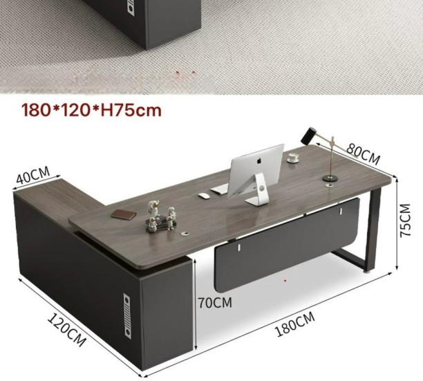 Non Brand 981 Office Table – Grey Wood - Image 4