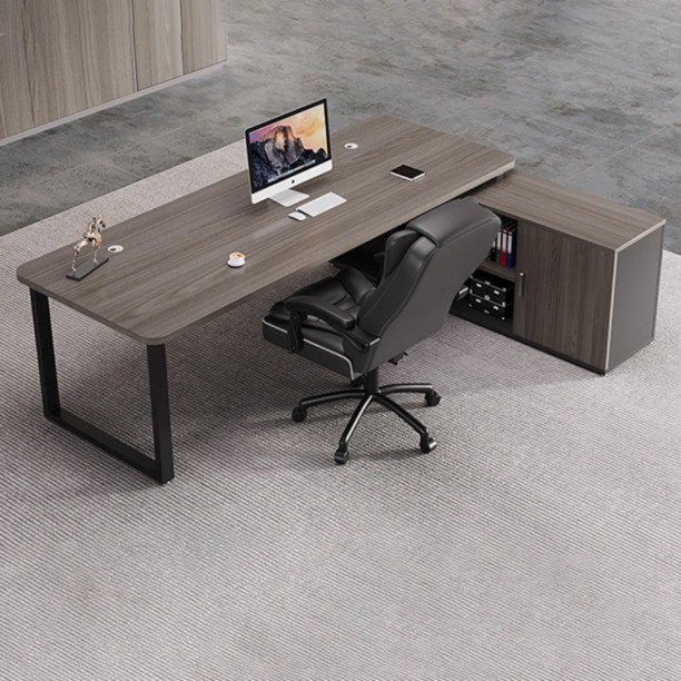 Non Brand 981 Office Table – Grey Wood - Image 2