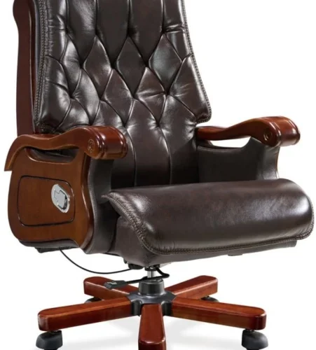 Executive Genuine Leather Chair B1261T Office Executive Chair – Brown, Cocoa