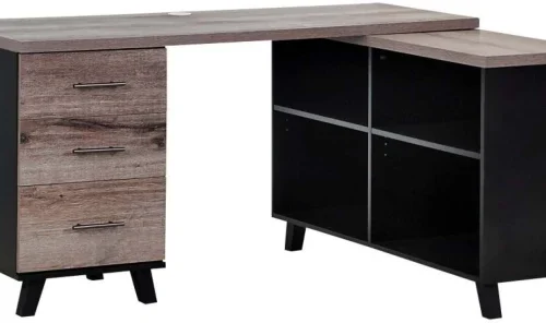 Howick Home Desk Driftwood Multipurpose Table – Black