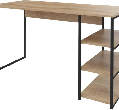 Kalahari Home Desk Multipurpose Table – Oak & Matt Black