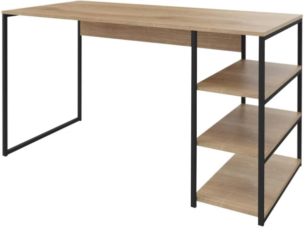 Kalahari Home Desk Multipurpose Table – Oak & Matt Black