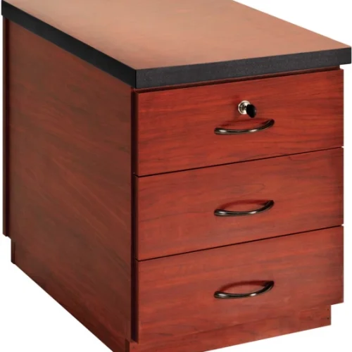 Prestige 3-Drawer Mobile Pedestal Multipurpose Table – Brown