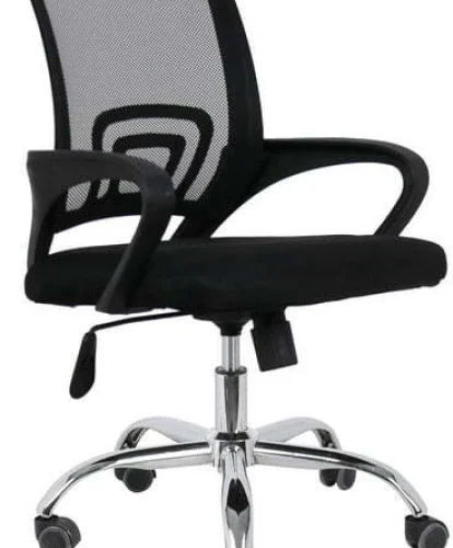 Tocc Tippy Mod Operator Chair with Chrome Base Black Office Adjustable Arm Chair