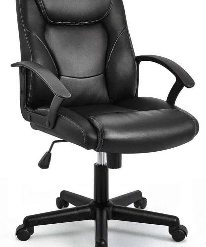 REX M Faux Leather Swivel Premium Office Conference Chair – Black