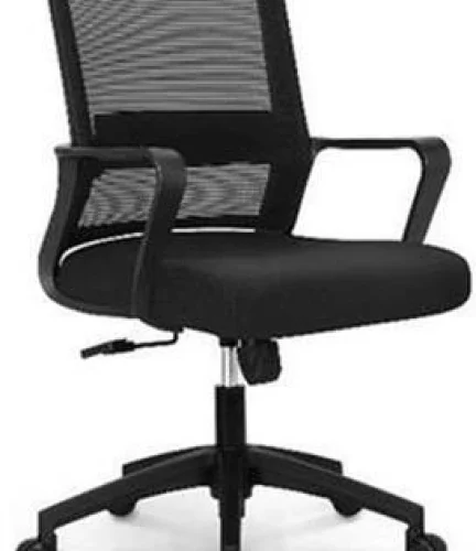 Golan Technologies Everfurn Marine Mid Back with Lumbar Support Office Adjustable Arm Chair – Black