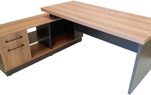 Flatpack Diy Brighton Corner Desk Left 180 Multipurpose Table – Sahara & Storm Grey