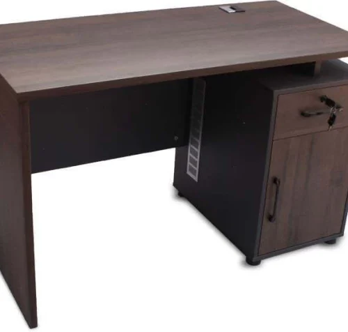 Amika Aurora Galo 2G olid Wood Brown Office Desk Office Table Office Table – Dark Brown