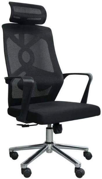 Rex M High Back Chair Revolving Chair Office Chair Director Chair Mesh Office Executive Office Adjustable Arm Chair – Black