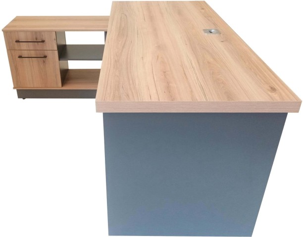 Flatpack Diy Brighton Corner Desk Left 180 Multipurpose Table – Sahara & Storm Grey - Image 4