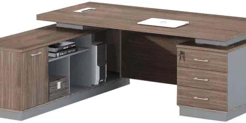 GOF Furniture Lantern Executive Desk Office Table – Dark Brown