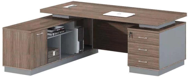 GOF Furniture Lantern Executive Desk Office Table – Dark Brown