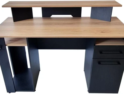 Vegas Gaming Desk Multipurpose Table – Ebony & Sahara