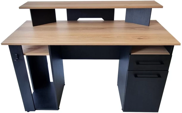 Vegas Gaming Desk Multipurpose Table – Ebony & Sahara