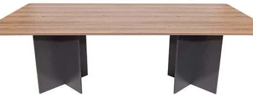 Flatpack Diy Cardiff Square 240cm Conference Table – Sahara & Storm Grey