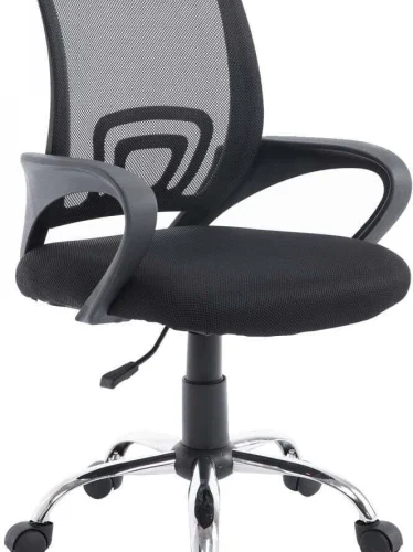 KC Furn Mesh Mid Back Office Adjustable Arm Chair – Black