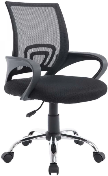 KC Furn Mesh Mid Back Office Adjustable Arm Chair – Black